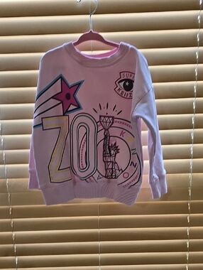 Pre-owned Kenzo Kids Light Pink Logo Graphic Sweatshirt